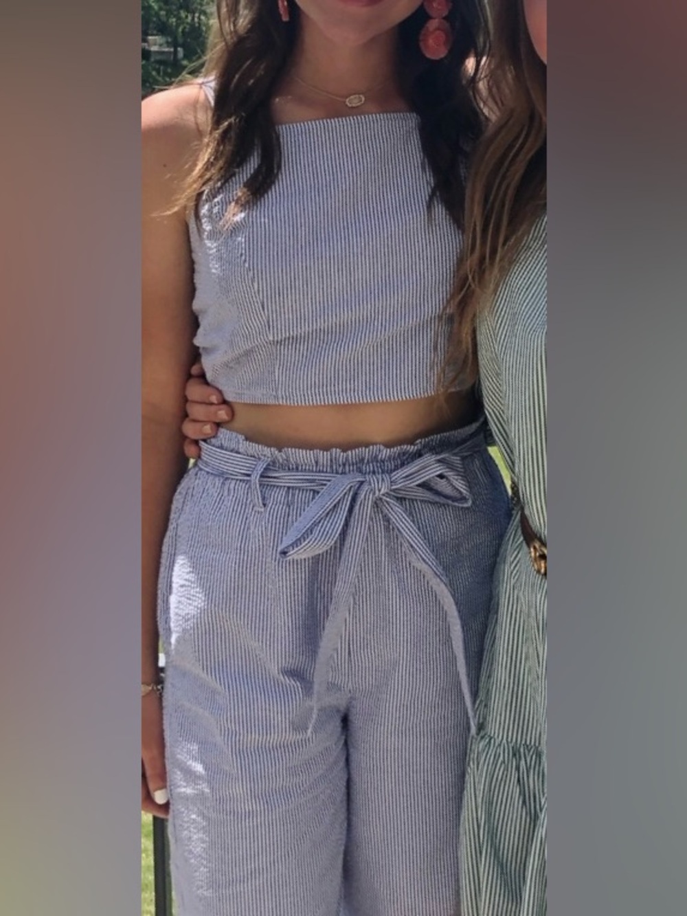 Adorable Lauren James Seersucker Two-Piece Outfit - Picture 2 of 8